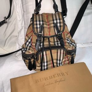 Vintage Burberry check mini backpack